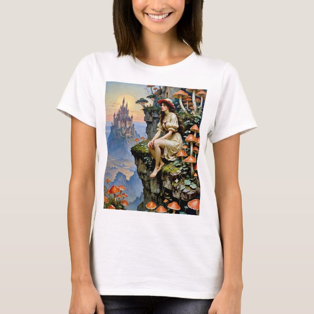 Mushroom Fantasy Dreamscape Enchanted Castle Shirt (Front)