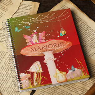 Mushroom Fantasy Fairy Magical Enchanted School Notebook