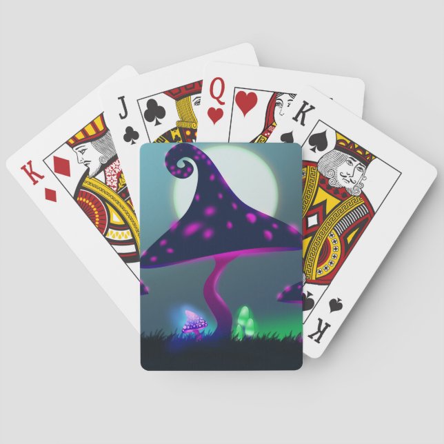 Mushroom Fantasy Forest  Playing Cards (Back)