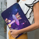 Mushroom Fantasy Monogram Magical Enchanted Fairy  Laptop Sleeve<br><div class="desc">Mushroom Fantasy design featuring a fairy and a cute mouse.
The notebook journal has a personal initial that can be changed for your name or deleted altogether.
From a range of personal products from Chessie's Fine Designs.</div>