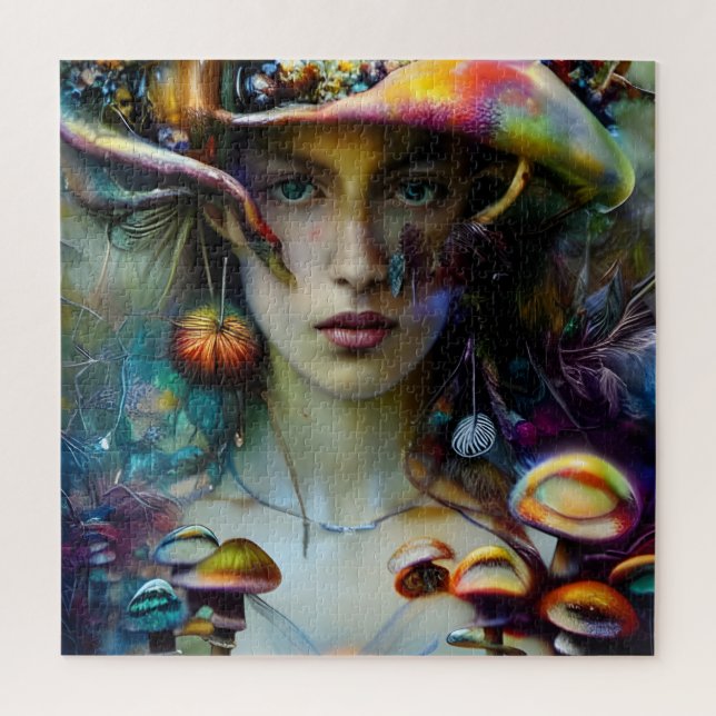 Mushroom Fantasy Woman Jigsaw Puzzle (Vertical)