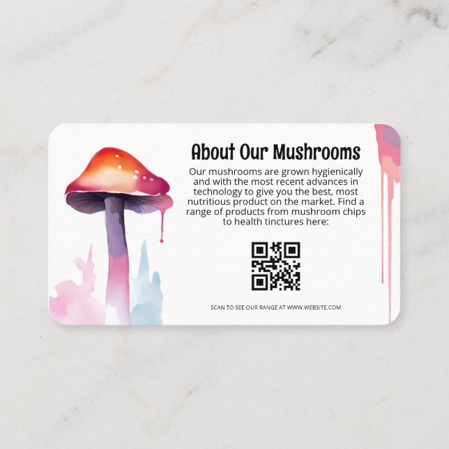 Mushroom Farm Business Card (Back)