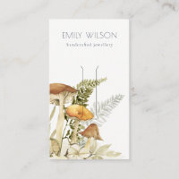 Mushroom Fern Foliage Hair Clip Display