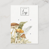 Mushroom Fern Foliage Logo 3 Earring Display