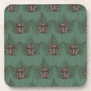 Mushroom Fern Forest Coaster