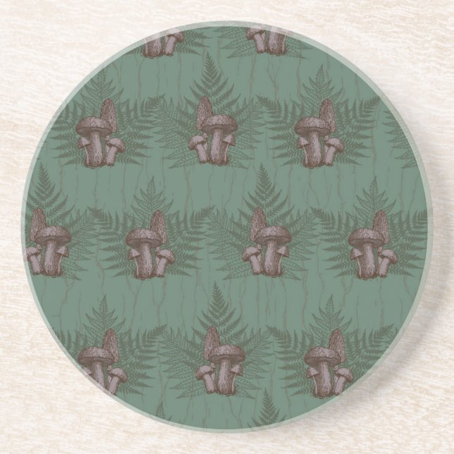 Mushroom Fern Forest Coaster (Front)