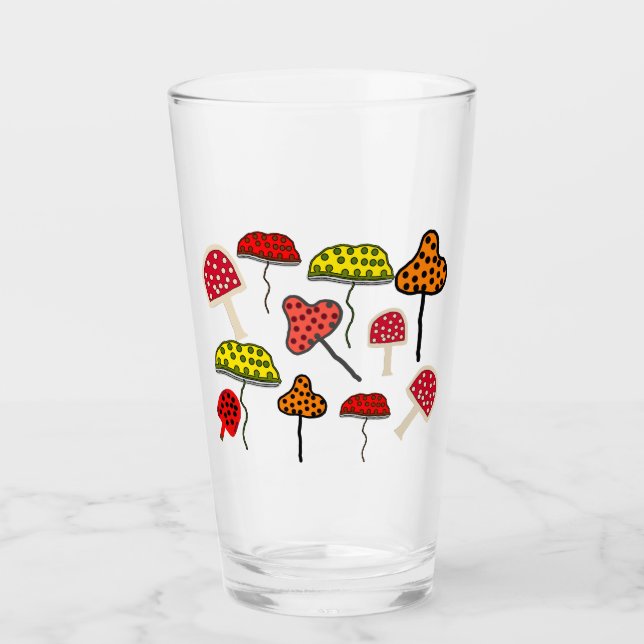 Mushroom Fest Glass Tumbler (Front)