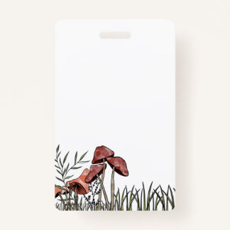 Mushroom Field  ID Badge