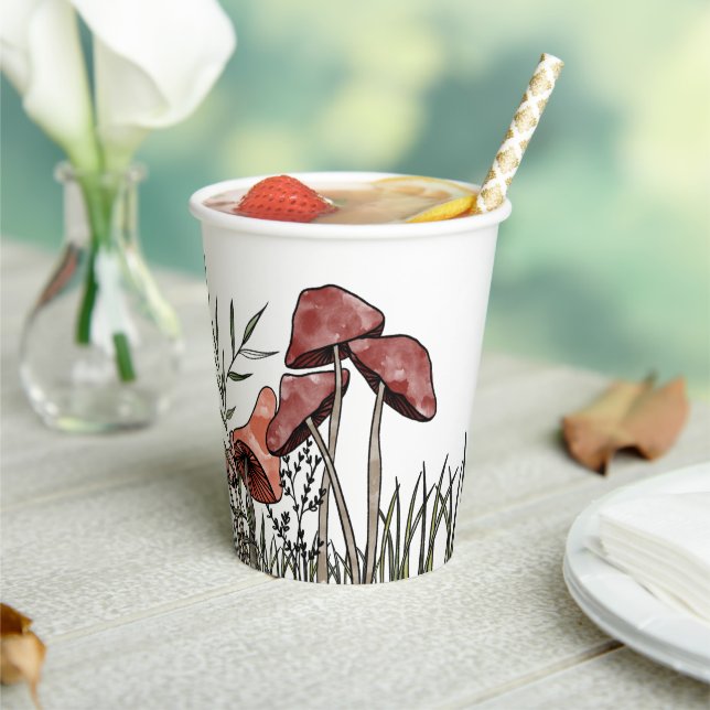 Mushroom Field  Paper Cups (Insitu)