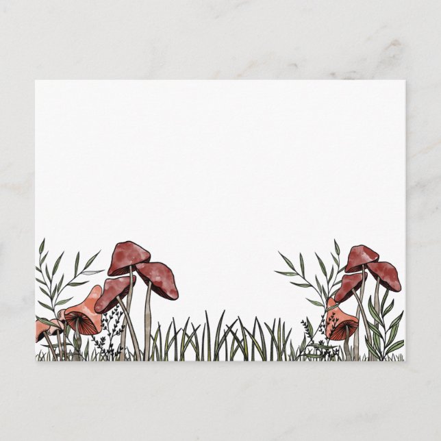 Mushroom Field  Postcard (Front)