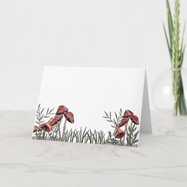 Mushroom Field Thank You Card (Front)