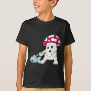 Mushroom Fisher Fish Fishing T-Shirt