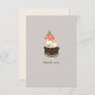 Mushroom Flat Thank You Card