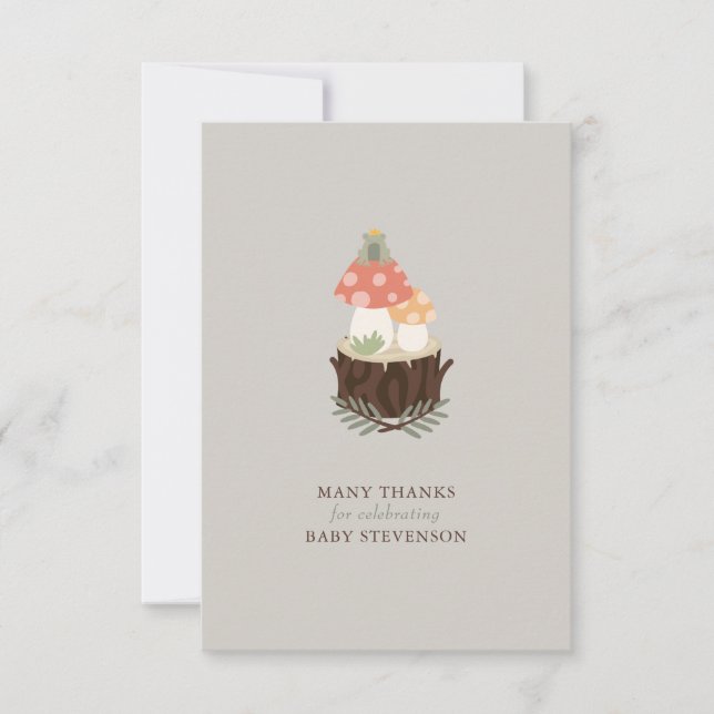 Mushroom Flat Thank You Card (Front)