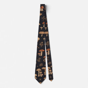 Mushroom & Foliage Tie