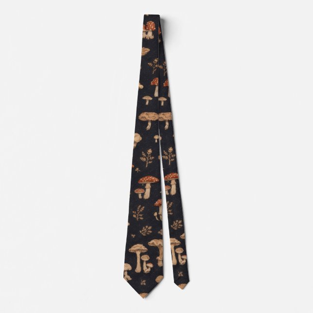Mushroom & Foliage Tie (Front)
