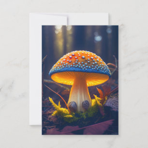Mushroom Forest Calm Tranquil Nature Peaceful Zen Thank You Card