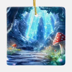 Mushroom Forest Ceramic Ornament