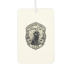Mushroom Forest Fairy Cat Funny Cat Graphic - Mush Car Air Freshener