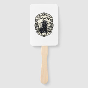 Mushroom Forest Fairy Cat Funny Cat Graphic - Mush Hand Fan