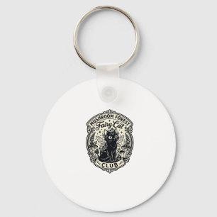 Mushroom Forest Fairy Cat Funny Cat Graphic - Mush Key Ring