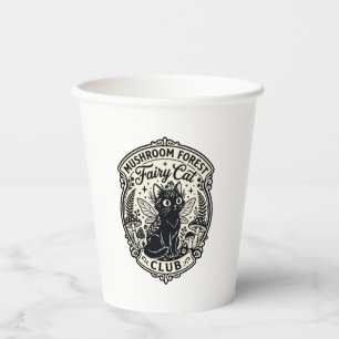 Mushroom Forest Fairy Cat Funny Cat Graphic - Mush Paper Cups