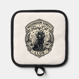 Mushroom Forest Fairy Cat Funny Cat Graphic - Mush Pot Holder