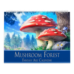 Mushroom Forest Fantasy Art Calendar