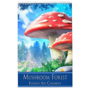 Mushroom Forest Fantasy Art Calendar