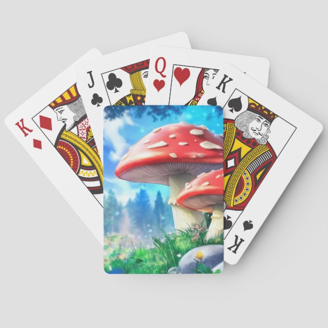Mushroom Forest Fantasy Art Playing Cards (Back)