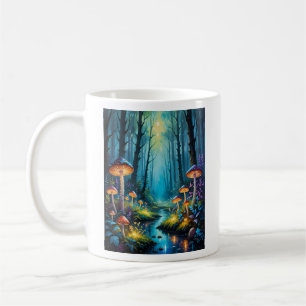 Mushroom Forest Magic Glow Scene Tee Coffee Mug