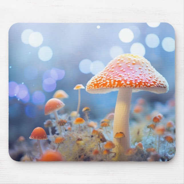 Mushroom Forest Nature Serene Tranquil  Mouse Pad (Front)