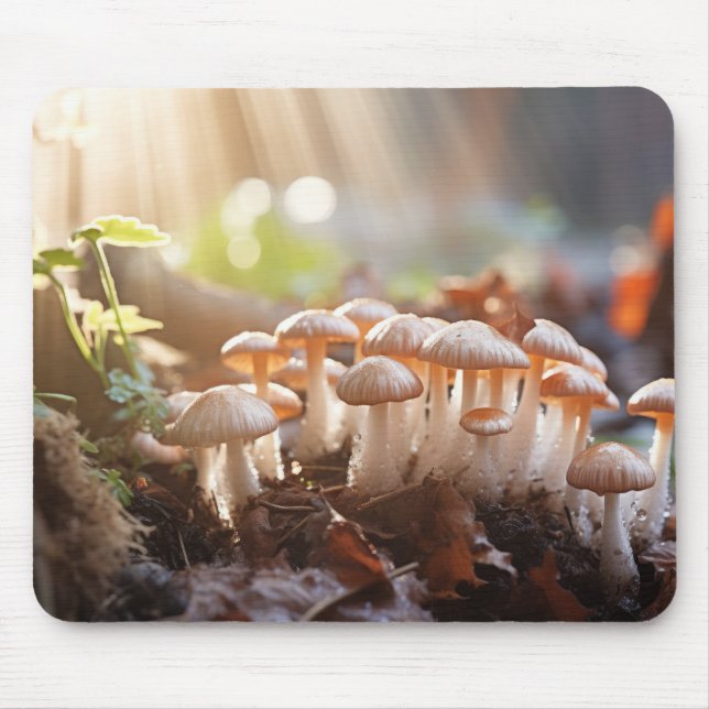 Mushroom Forest Nature Serene Tranquil  Mouse Pad (Front)