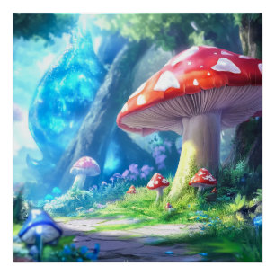 Mushroom Forest Poster