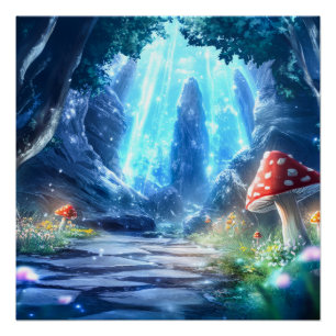 Mushroom Forest Poster