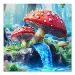 Mushroom Forest Poster