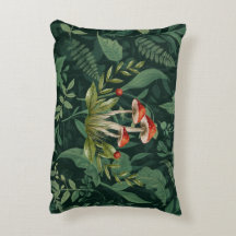 Mushroom Forest Sherpa Fleece Blanket | Botanical 