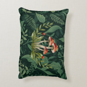 Mushroom Forest Sherpa Fleece Blanket Botanical Decorative Cushion
