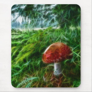 Mushroom Fractal Forest Mouse Pad