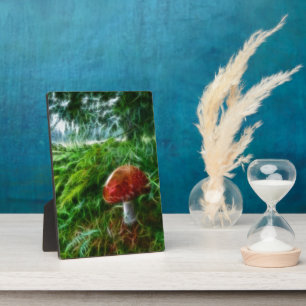Mushroom Fractal Forest Plaque