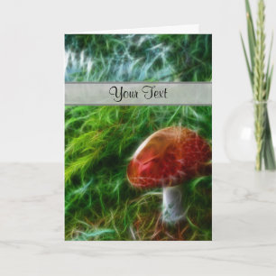 Mushroom Fractal Forest Thank You Card