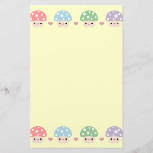 Mushroom Friends Stationery (Front)