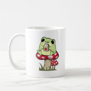 Mushroom Frog Goblincore Mycology Creative Style Coffee Mug