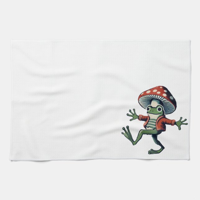 Mushroom Frog                                      Tea Towel (Horizontal)
