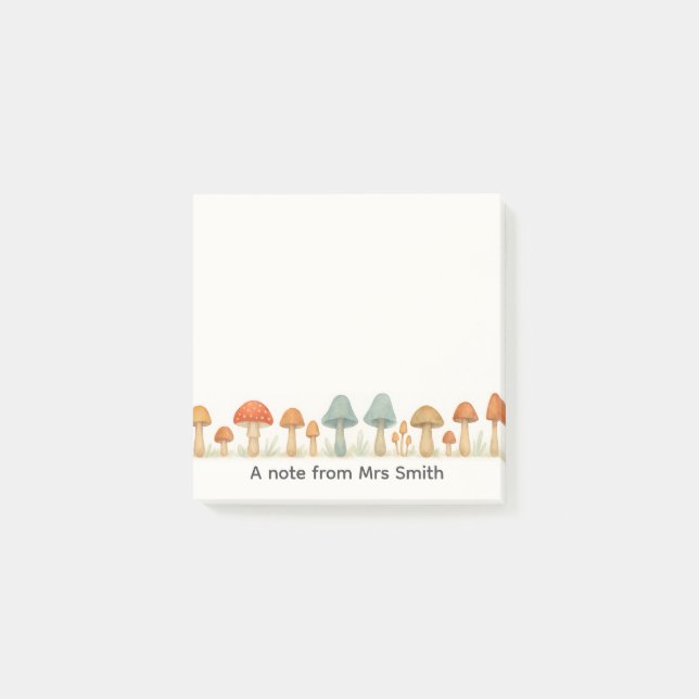 Mushroom Fungi A Note From Teacher (Front)