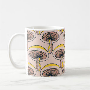 Mushroom Garden: Vintage Nature Pattern Coffee Mug