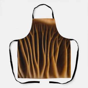 Mushroom Gills Macro Golden Brown Apron