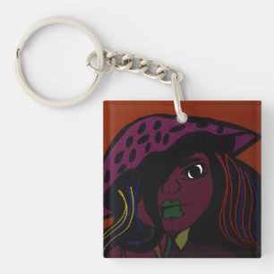 Mushroom Girl Key Ring