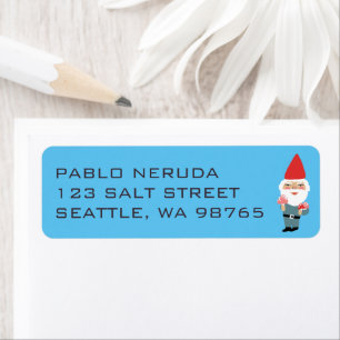 Mushroom Gnome Cute CUSTOM  Return Address Label