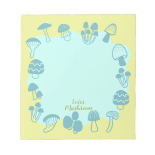 Mushroom Green Blue Notepad